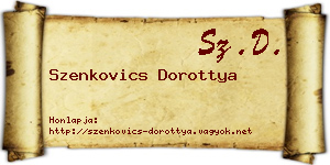 Szenkovics Dorottya névjegykártya