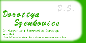 dorottya szenkovics business card